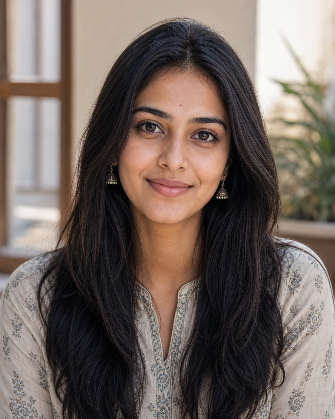 Woman smiling on a video call